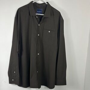 Tommy Bahama Men's Brown Long Sleeve Button Front Plaid Shirt XXL NWOT